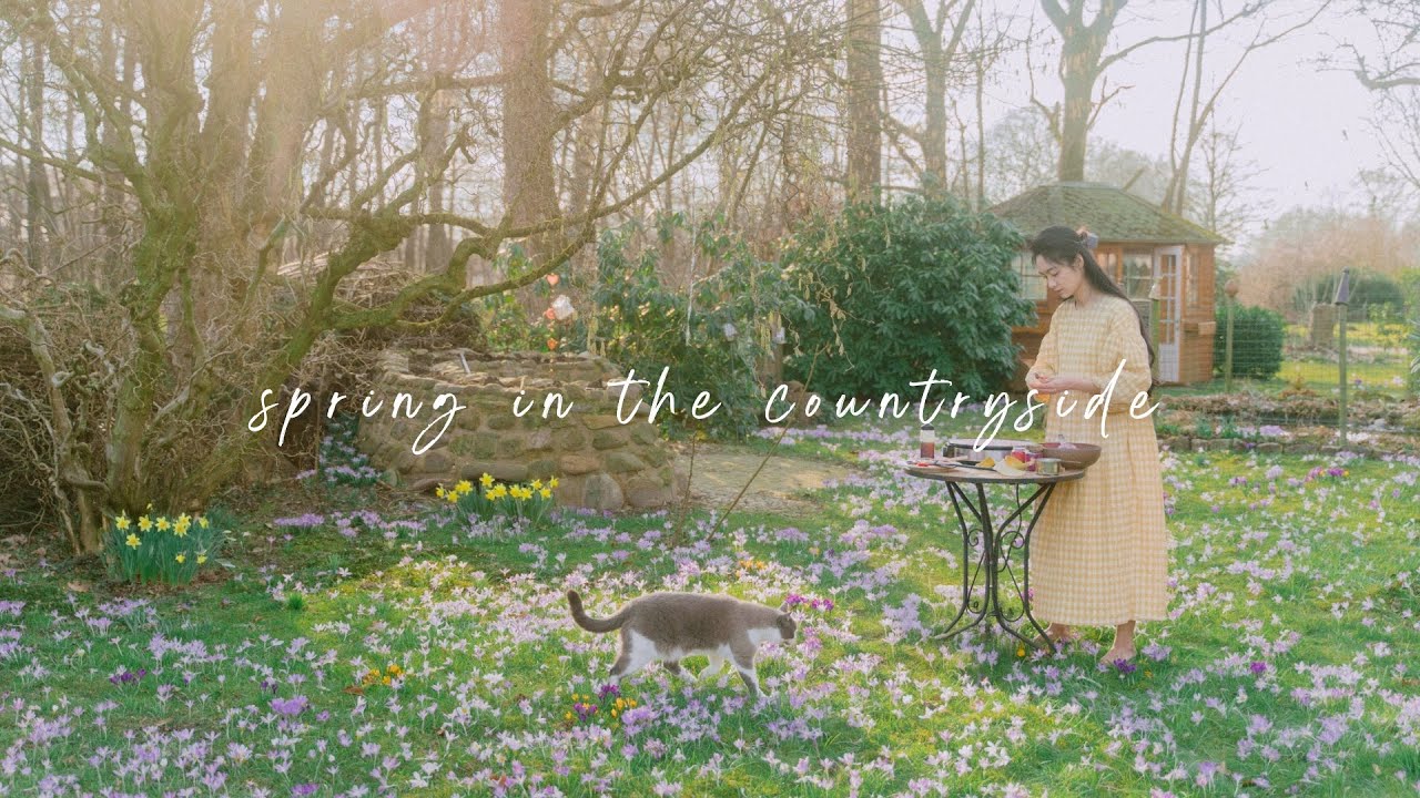 #172 Cooking in spring garden, clean flower/veggies beds with me | Countryside slow life