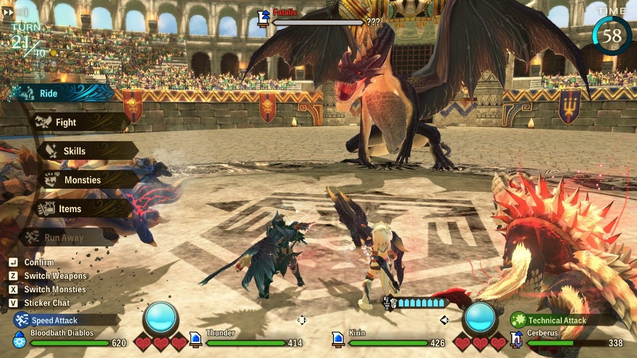 Monster Hunter Stories 2 - Gameplay 200 - Fatalis Arena Coop | Fatalis+ Coop - 38 Turns (Gold Medal)