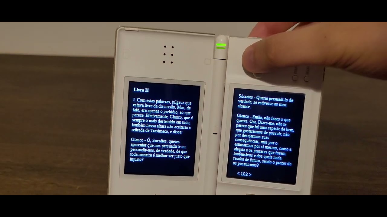 Lendo livros no Nintendo DS