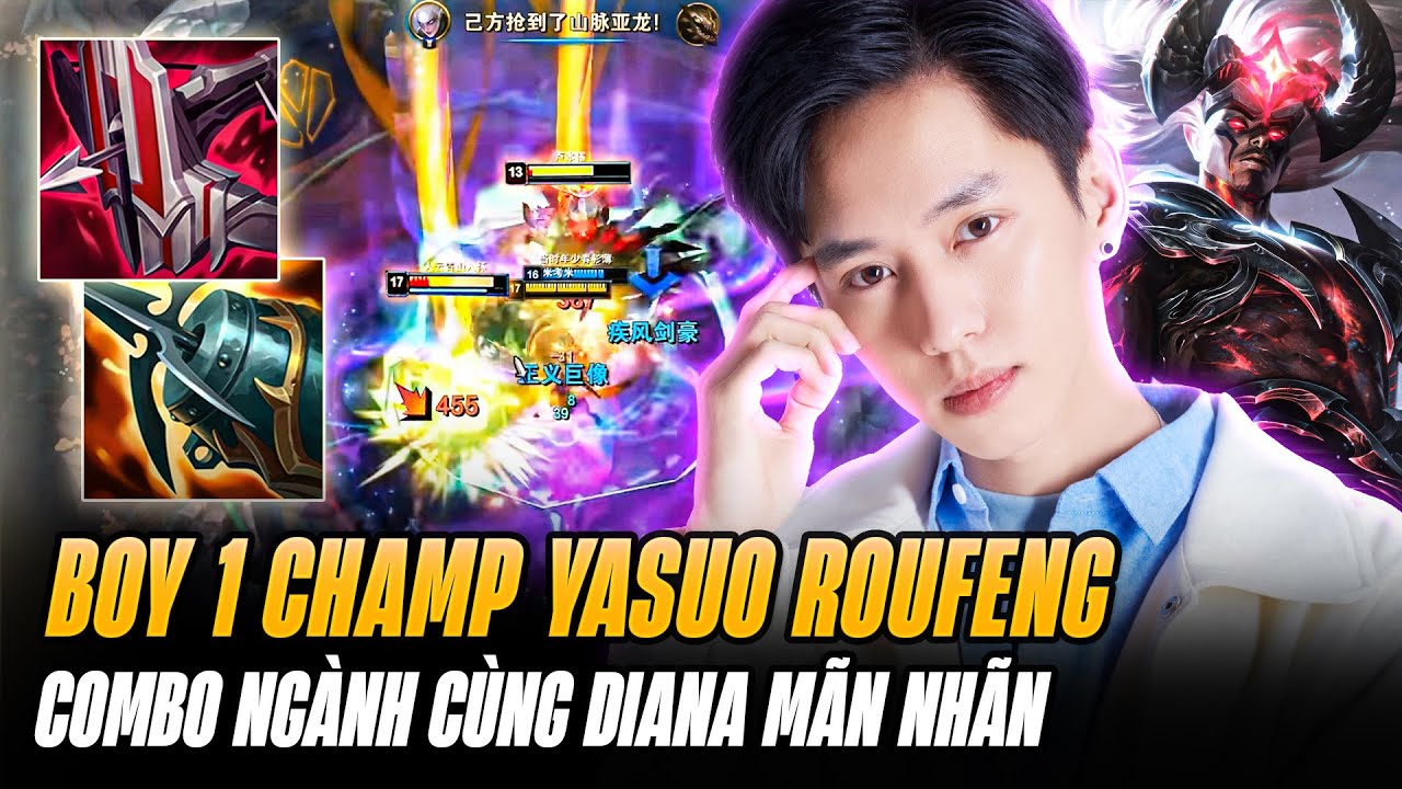 Boy1champ Yasuo Roufeng Cầm Kiệt Sức B&aacute;n H&agrave;nh Cho Sett - Kết Hợp Combo Ng&agrave;nh Với Diana M&atilde;n Nh&atilde;n