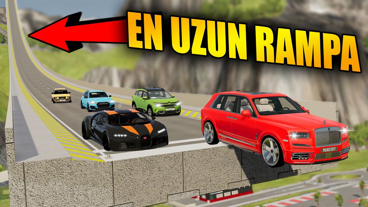 EN UZUN RAMPADAN ATLADIM ,  ARABALARA TUZAK KURDUM // BeamNG.drive