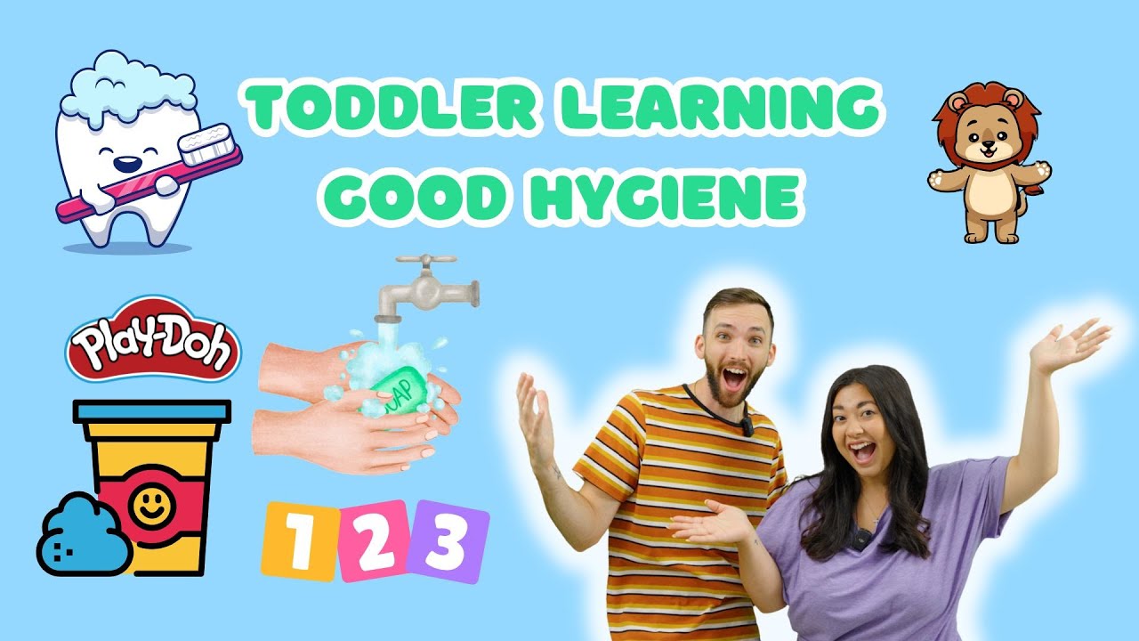 Brushing Teeth, Washing Hands, Good Hygiene , Food and cleaning | Counting & Playing With Play Doh