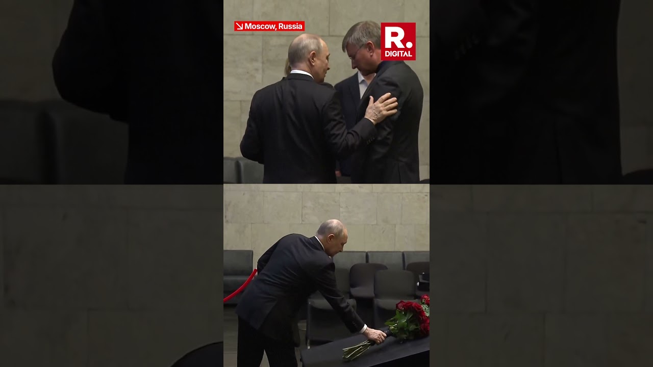 Putin Pays Tribute At Farewell Ceremony For Sergei Ivanov In Moscow