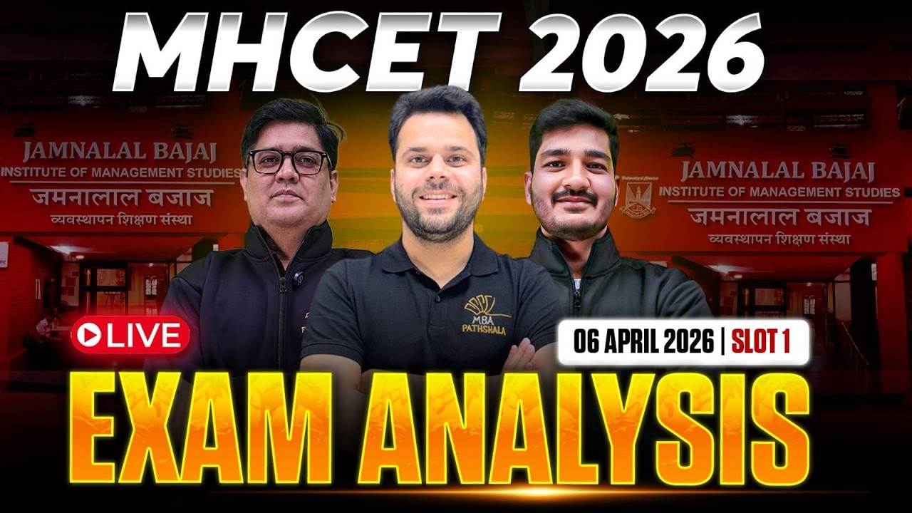MHCET 2026 | 06/04/2026 | Live Exam Analysis | Slot 1 | MBA Pathshala #mbacet #mbapathshala