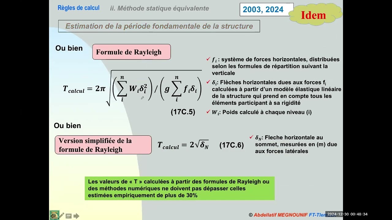 Chap17C : RPA2024 Part II : Méthodes de calcul et justifications