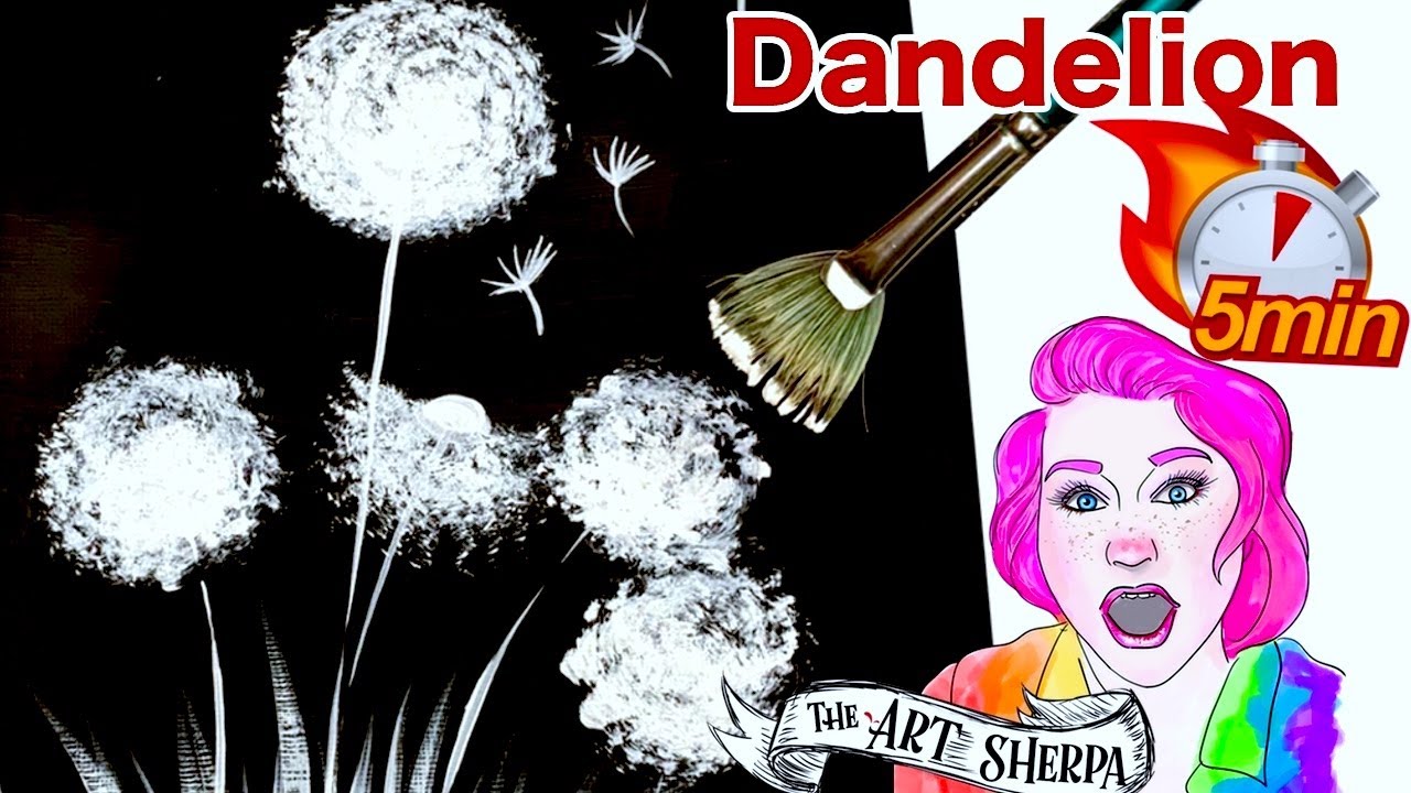 ☆ How to paint a dandelion Learn EVERYTHING in 5 minutes ☆ #3 | TheArtSherpa