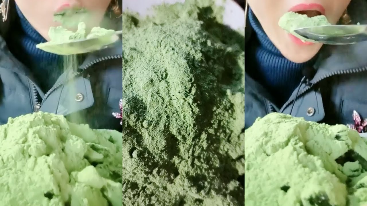 얼음먹방 HEAVY MATCHA POWDERY ICE EATING ASMR 💚🍵 POWDERY CRUNCH ICE 녹차 | Матча | 抹茶