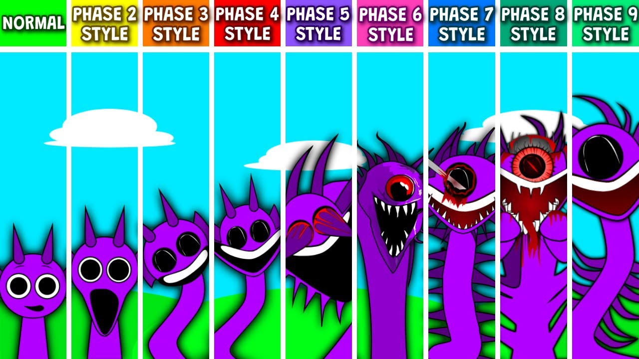 Sprunki Original But VS Phase 2-3-4-5-6-7-8-9 Style (DAYLIGHT Version)