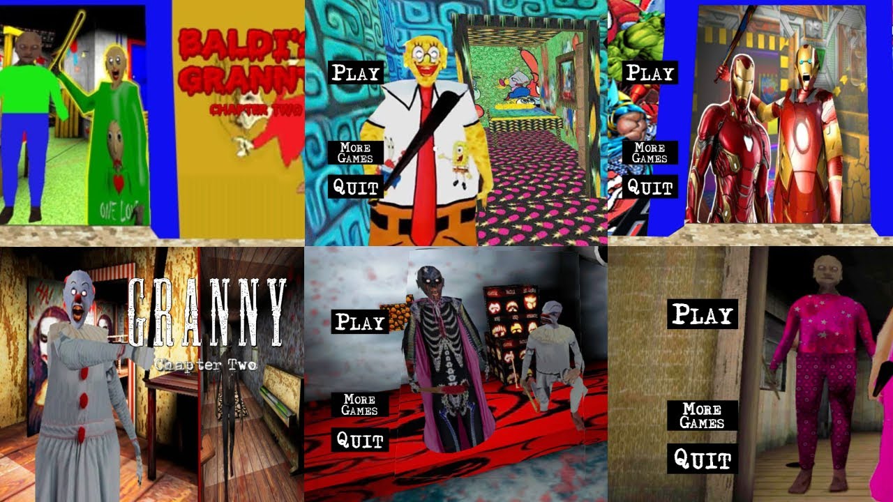 GRANNY CH 2 MODS SHOTGUN BATTLE- BALDI'GRANNY,SANTA GRANNY,PENNYWISE,ICESCREAM,BARBIE AND MORE