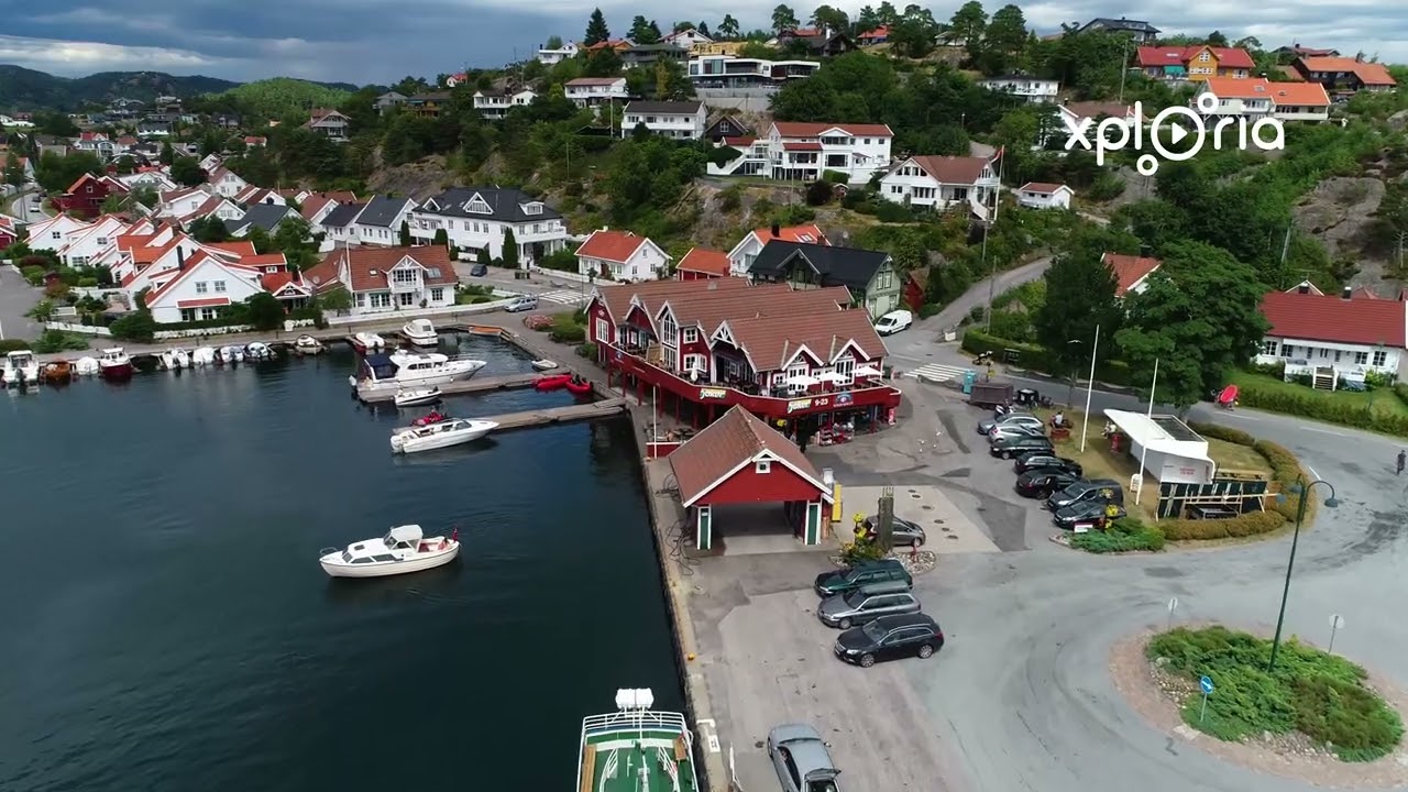 Hollesanden, Hollen, South Norway 2018.07 aerial video