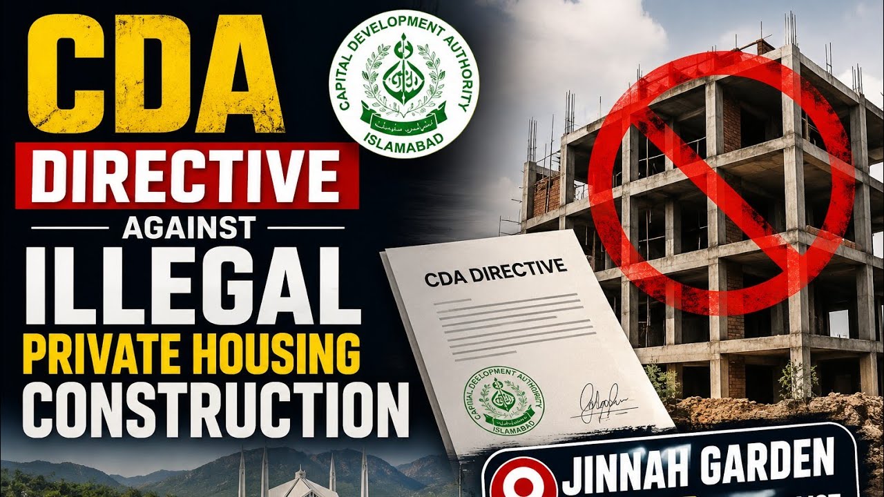 Illegal Housing Construction Alert | Jinnah Garden in CDA List