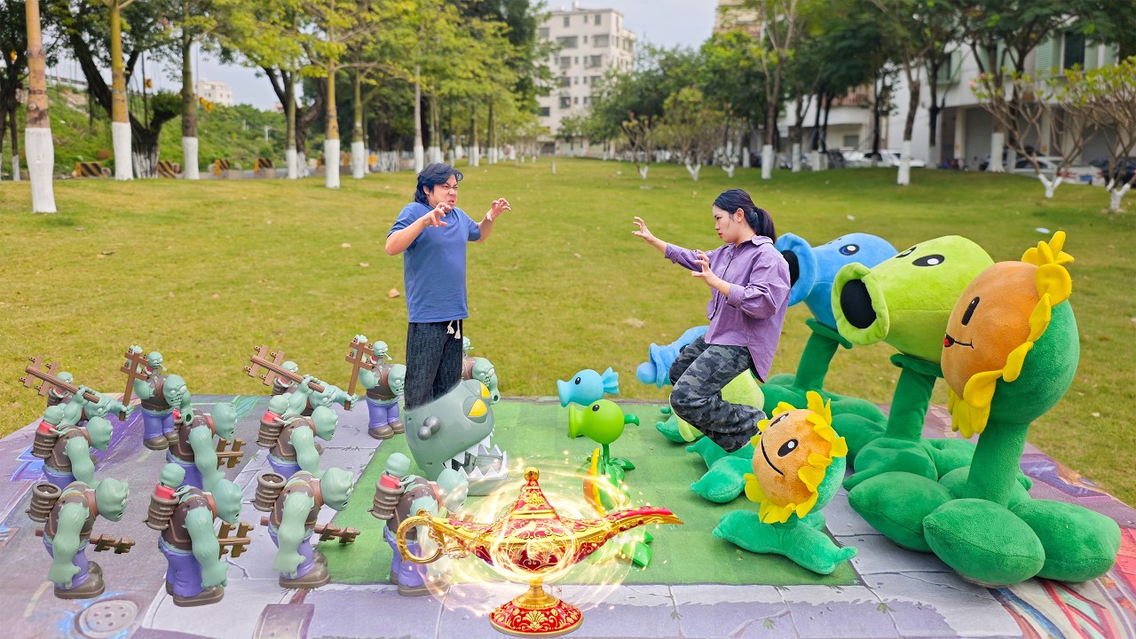 THE MAGIC LAMP , THE MAGIC PLANTS VS MAGIC ZOMBIES.