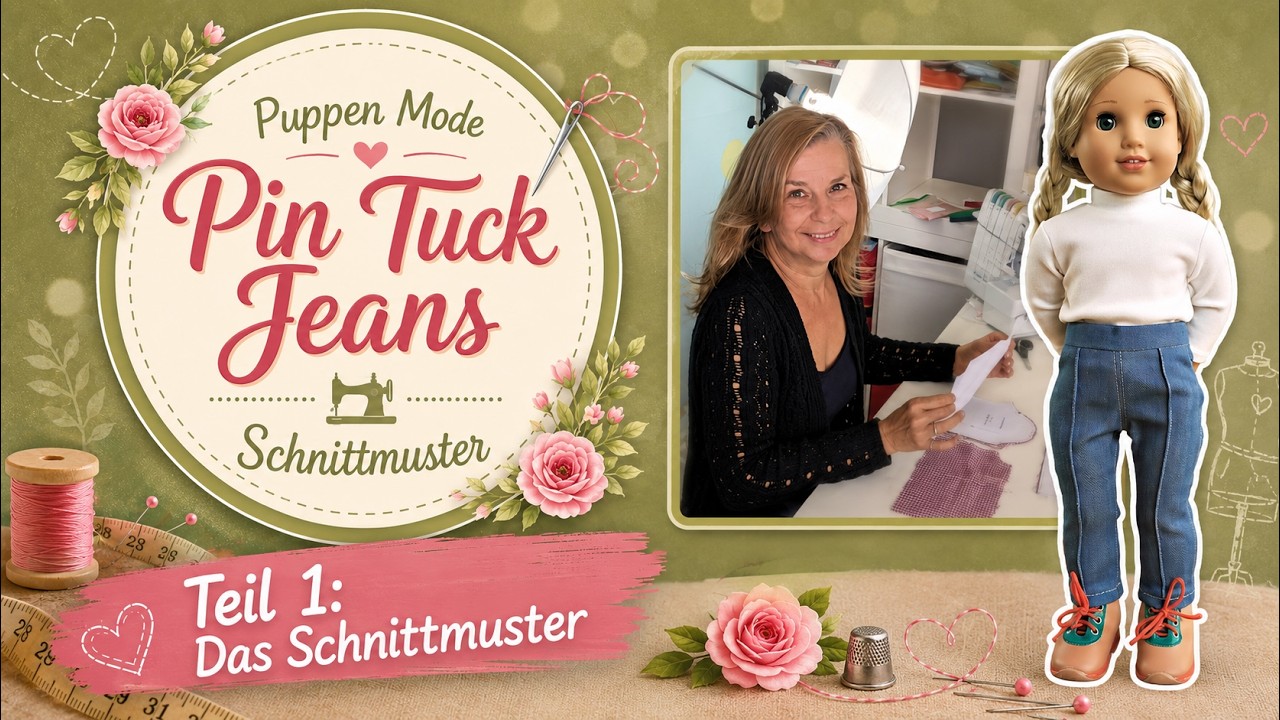 Mini Jeans nähen für 18 Zoll Puppen - Teil 1