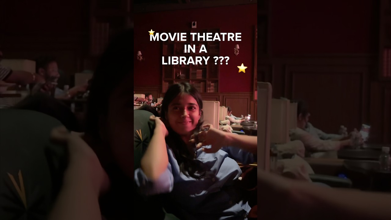 I WENT TO WATCH A MOVIE IN A LIBRARY😳🎬💗 #grwm