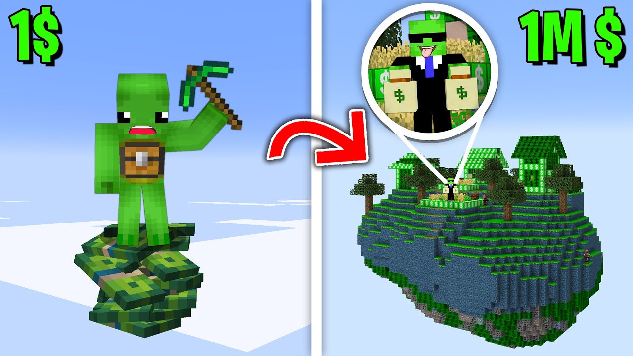 Minecraft de la 1$ la 1,000,000$ pe un Singur BLOC !