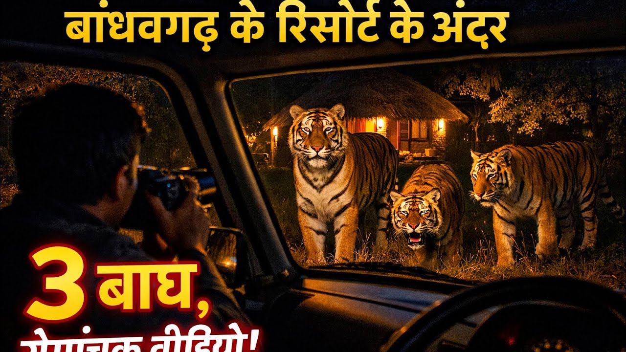 बांधवगढ़ में Three Tigers Resort के अंदर 😱 | Unbelievable Sighting