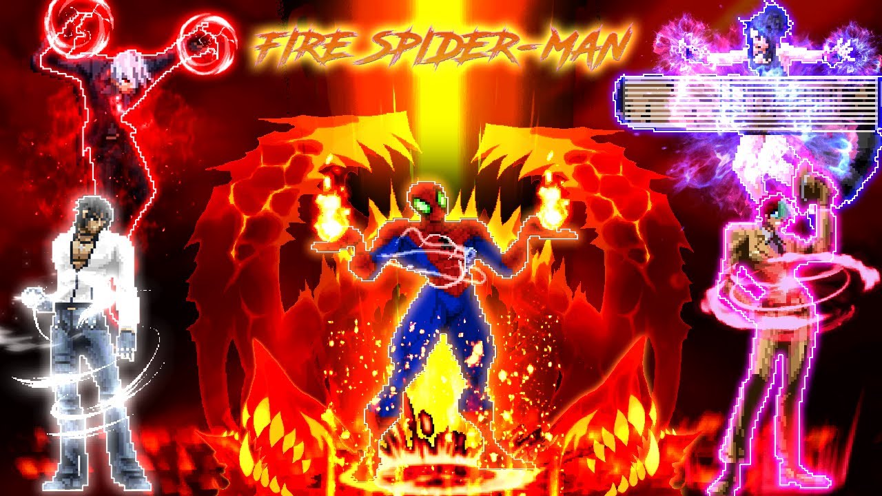 [KOF MUGEN] Fire Spider-Man VS Ultra Boss Team
