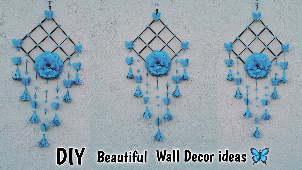 Easy & Unique  wall decoration ideas | Paper Crafts | Butterfly 🦋 wall decor |Newspaper crafts 