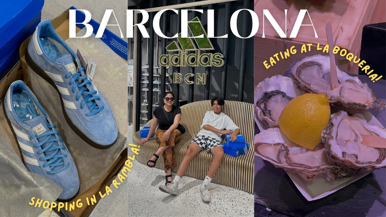 Eating at La Boqueria & Shopping in La Rambla, Barcelona, Spain 🇪🇸 | Family Travel Vlog