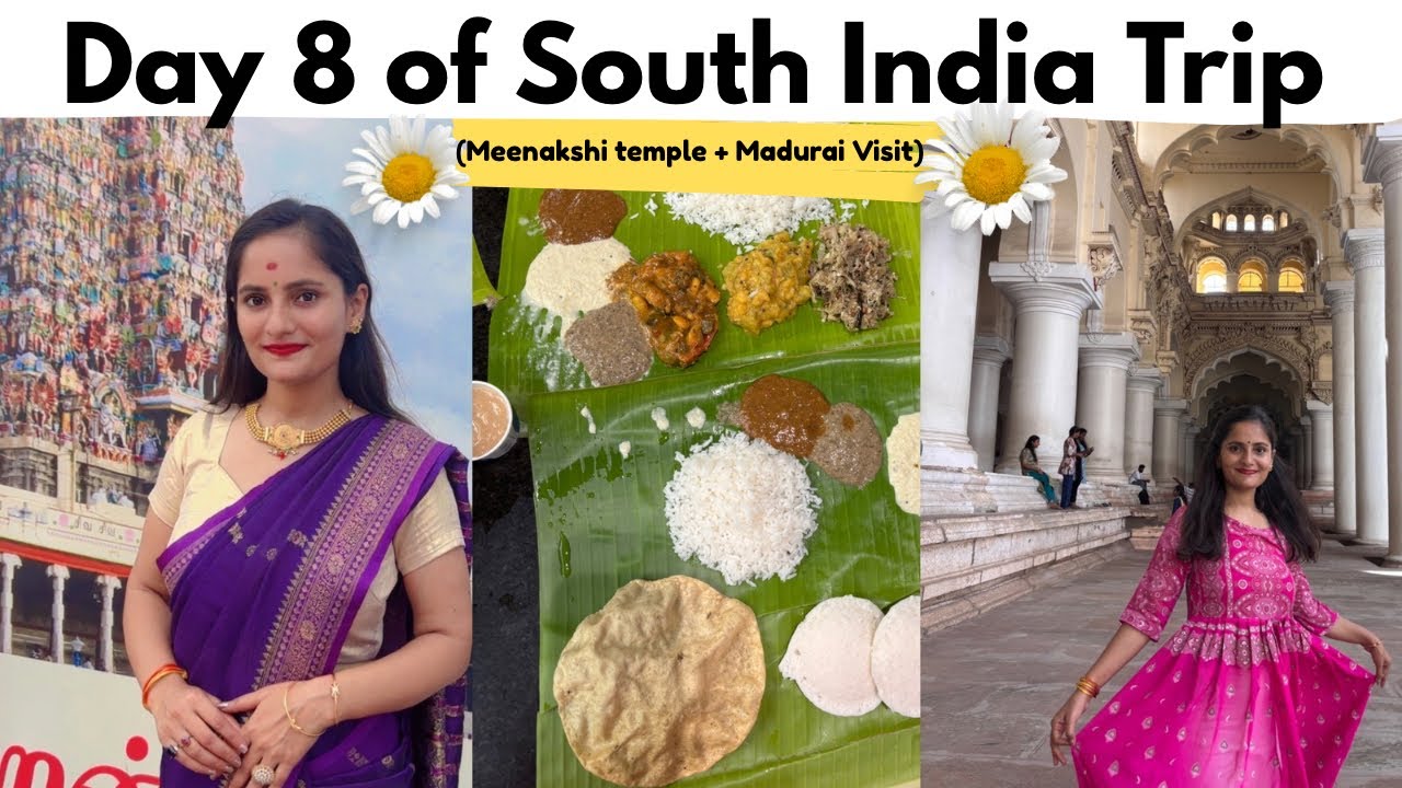 Day:- 8 South Trip❣️|Meenakshi Temple+ Local Shopping♥️|College Trip to South India✨#SouthIndia