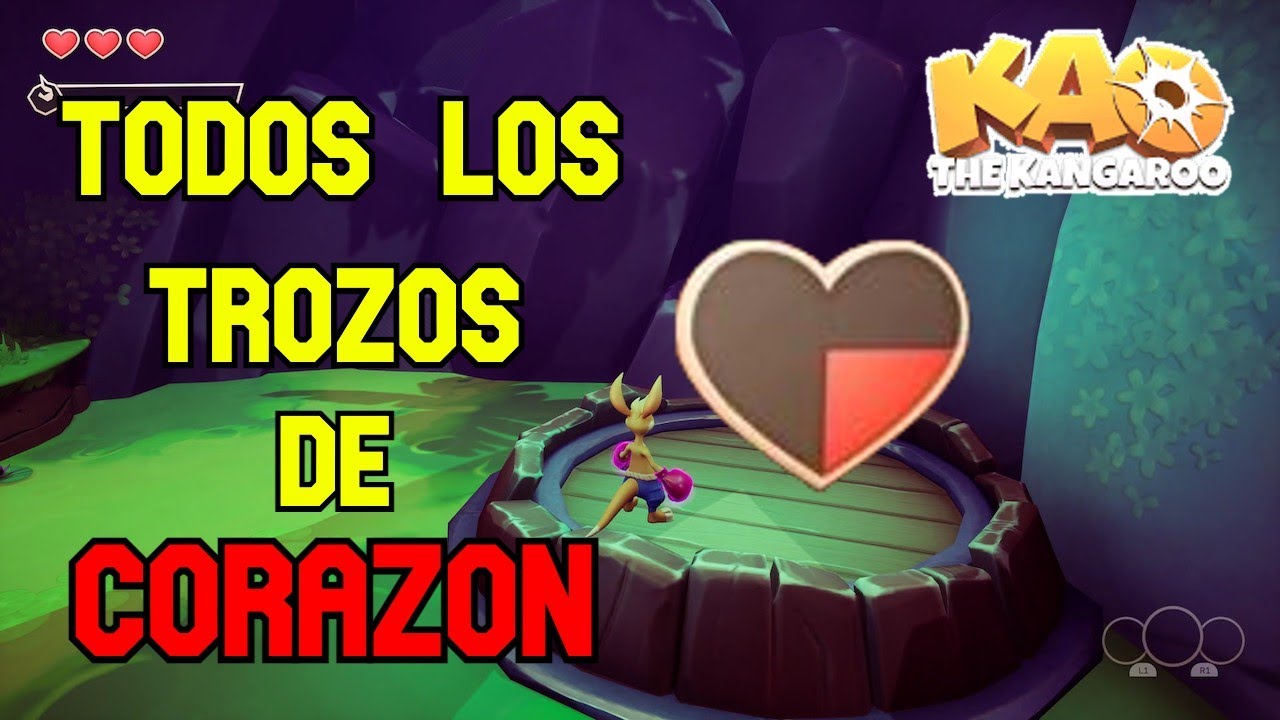 Kao The Kangaroo - Localizaciones De Todos Los Trozos De Corazon [PS4]