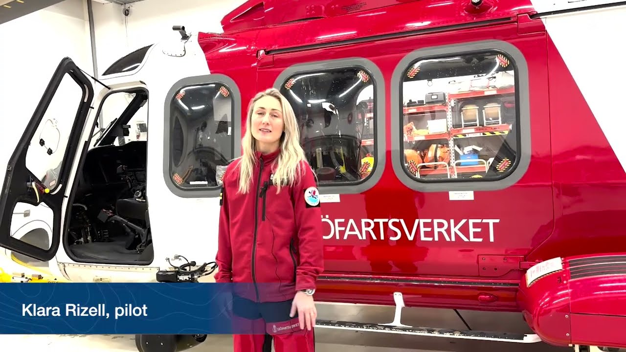 Klara Rizell, helikopterpilot på Sjöfartsverket