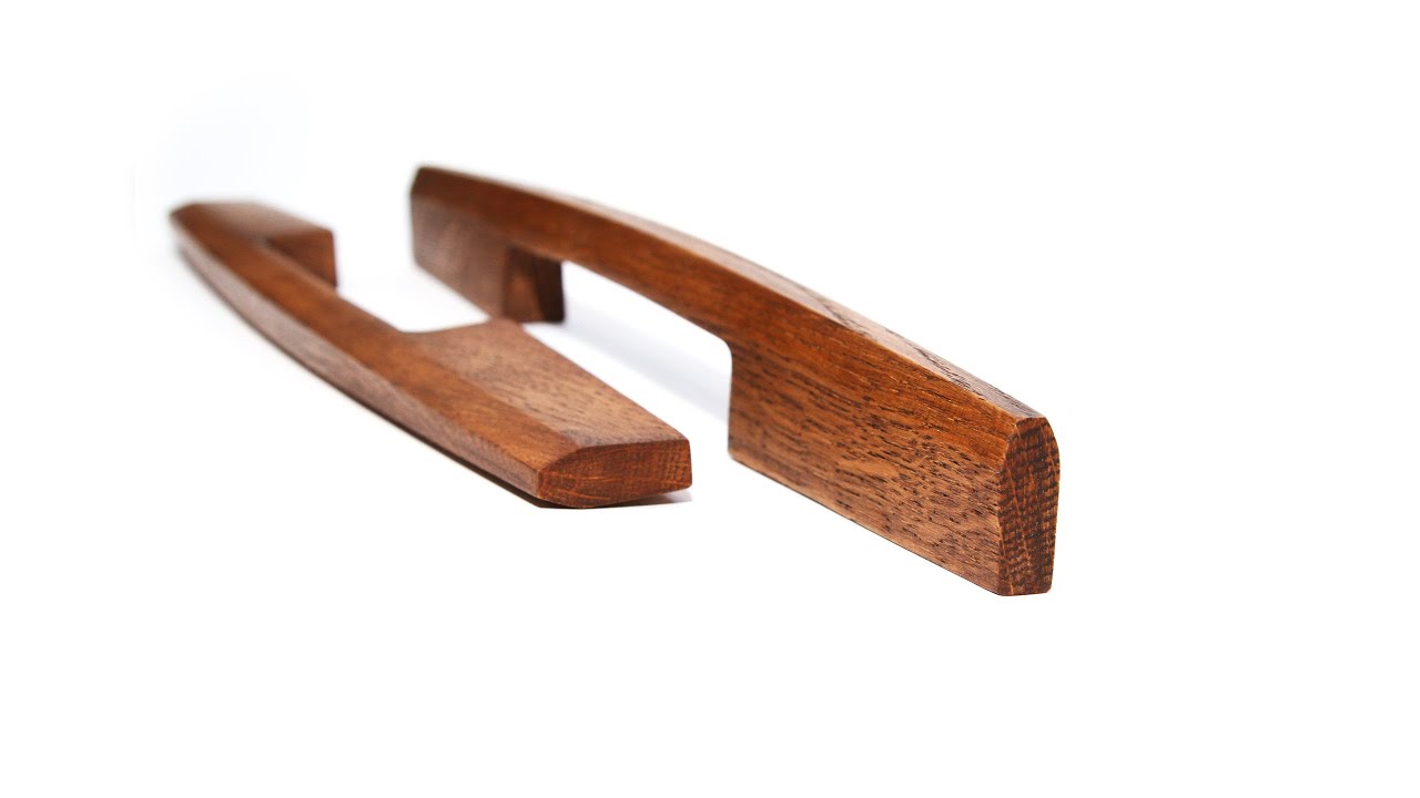 Oak Toskana brown wood Cabinet Pull. Wooden Handles. Modern kitchen Handles.