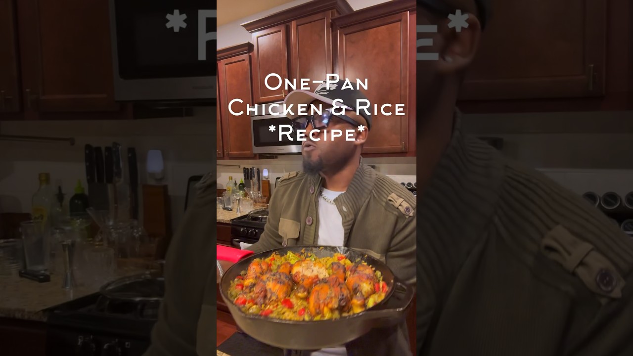 One-Pan Chicken & Rice is an easy recipe tonight for a delicious dinner with small cleanup. #Shorts