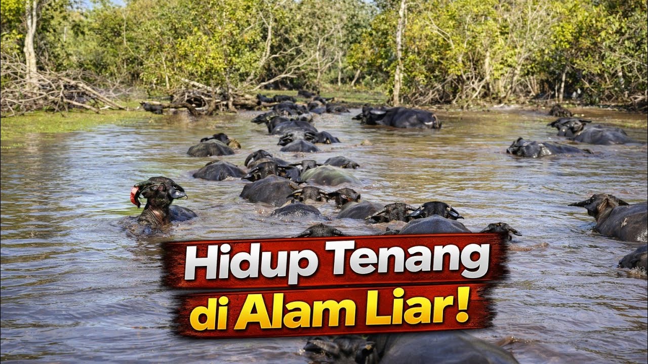 Para Kerbau Hidup tenang di alam liar