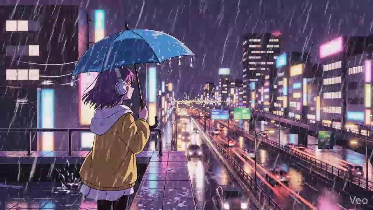 Urban Rain 🌧️ Japanese Neon City Lofi Study Beats