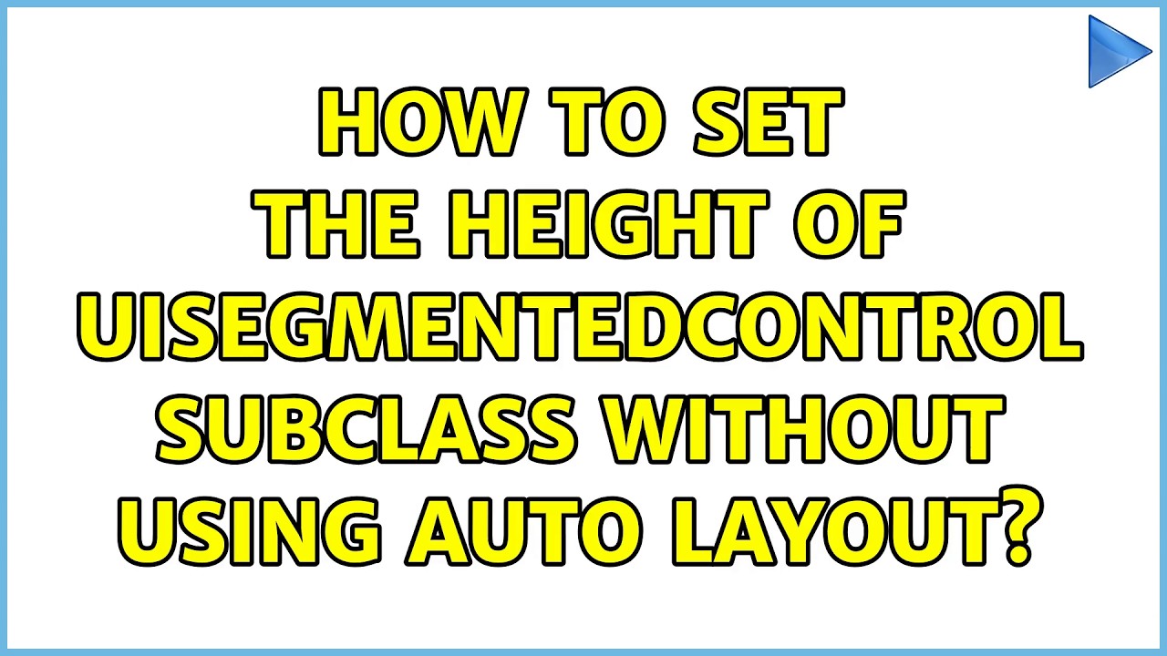 How to set the height of UISegmentedControl subclass without using auto layout?