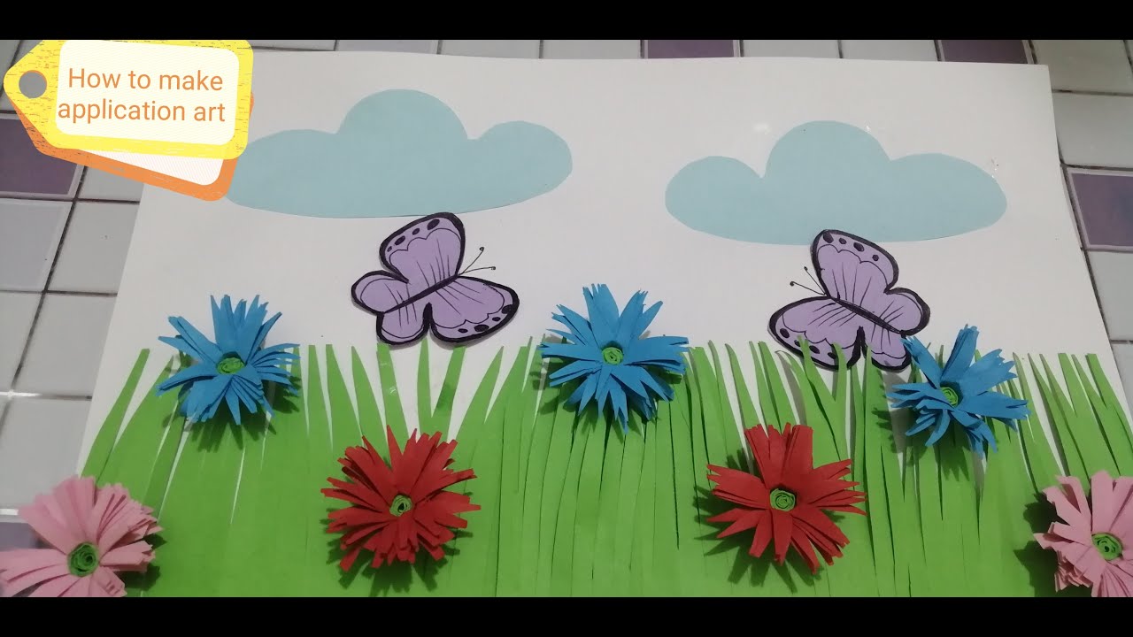 How to make application art |Garden craft #application #Garden #creativity  @ArtsandCraftsWithRania