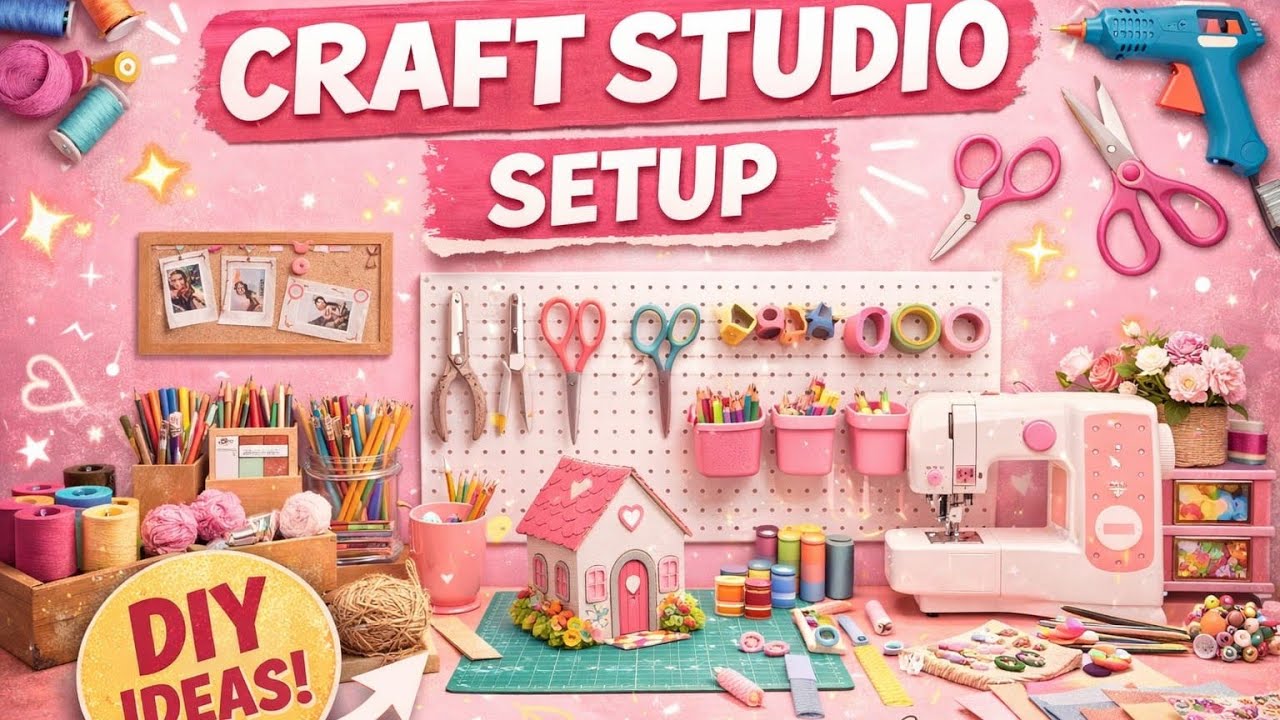 DIY Craft Studio on Budget ✨💡 | Desk Setup | @Crafty-Rufa