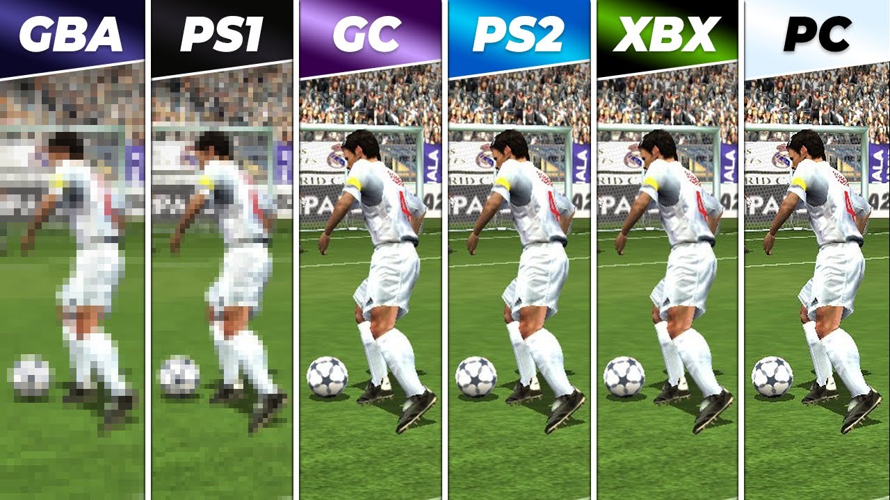 FIFA Football 2003 | GBA vs PS1 vs PS2 vs GameCube vs Xbox vs PC | Graphics Comparison