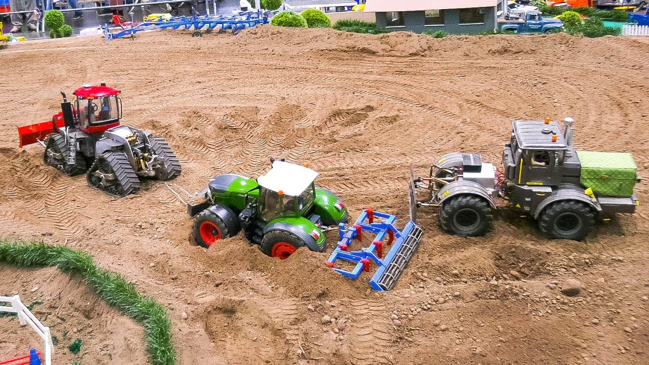RC MODEL TRACTOR STUCK!! RC TRACTOR RESCUE MISSION, RC FENDT, RC CLAAS, RC CASE TRACK, RC K-700