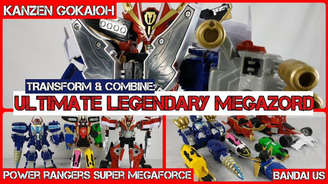 TRANSFORM & COMBINE ULTIMATE LEGENDARY MEGAZORD POWER RANGER SUPER MEGAFORCE BANDAI US
