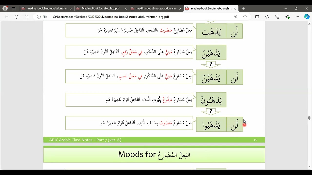 Book 2 Medinah Arabic 14A