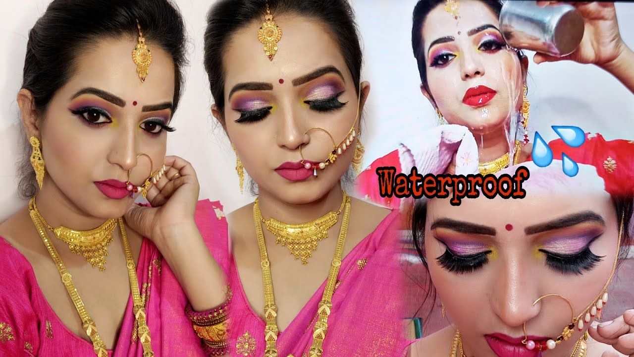 Summer special Waterproof 💦 bridal 👸 makeup tutorial/step by step waterproof makeup