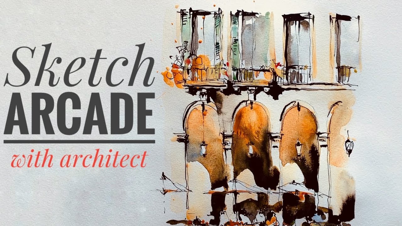 Sketch classics with an architect / Urban sketching/Ink and watercolor/Tips for beginner