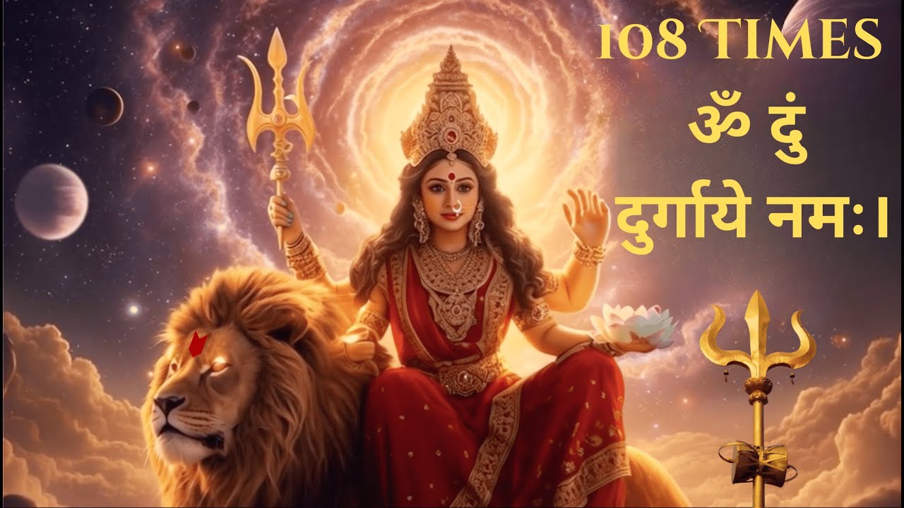 ॐ दुं दुर्गाये नमः | Om Dum Durgaye Namaha with Lyrics 108 | Durga Mantra 108 | Durga Puja Navratri