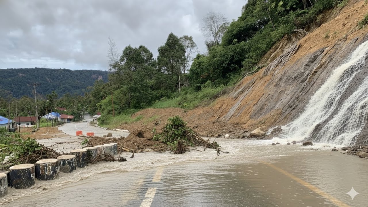 Batu Jomba❗️Longsoran Membuat Ketahanan Jalan Terancam