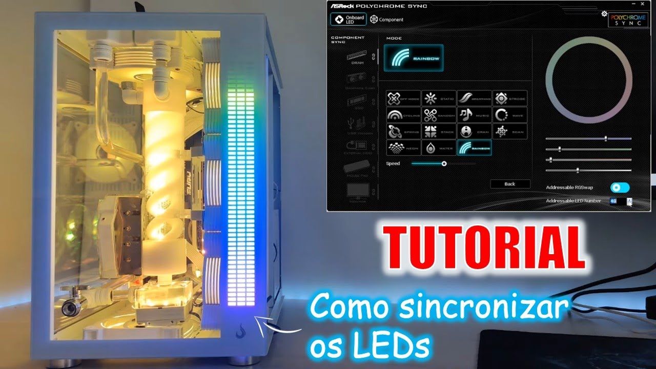 COMO SINCRONIZAR OS LEDS DO GABINETE RISE MODE GALAXY GLASS SOUND, DICAS E DEMONSTRAÇÃO