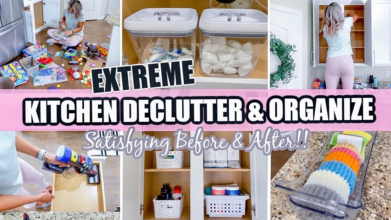 *EXTREME* KITCHEN DECLUTTER & ORGANIZE WITH ME | DEEP CLEANING MOTIVATION 2021 | CLEAN WITH ME