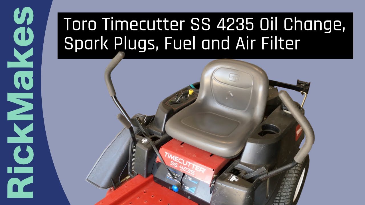Toro Timecutter SS 4235 Oil Change, Spark Plugs, Fuel and Air Filter