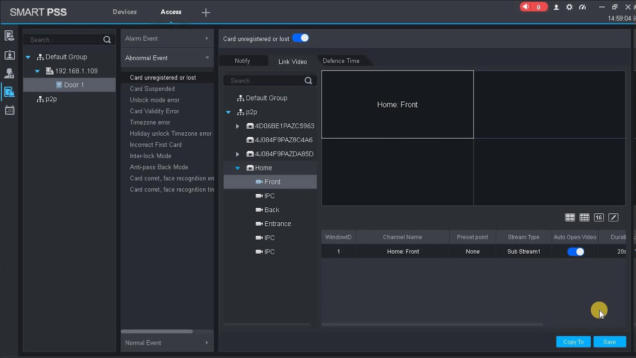 ASI1212A&ASI1212D all versions popup video on alarm with smartpss p2