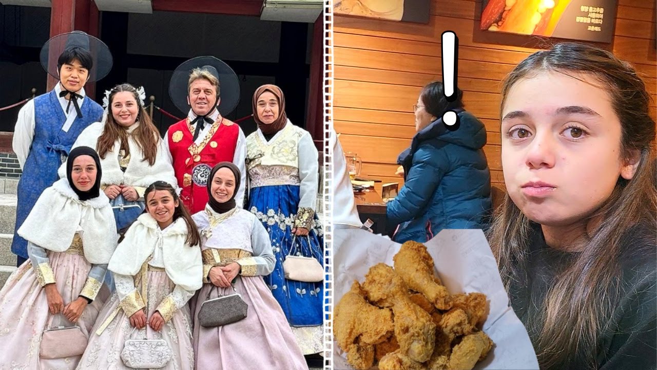 처음으로 한복을 입어보고, K-치킨을 먹어본  튀르키예 가족의 반응은? 😂  🇹🇷🇰🇷