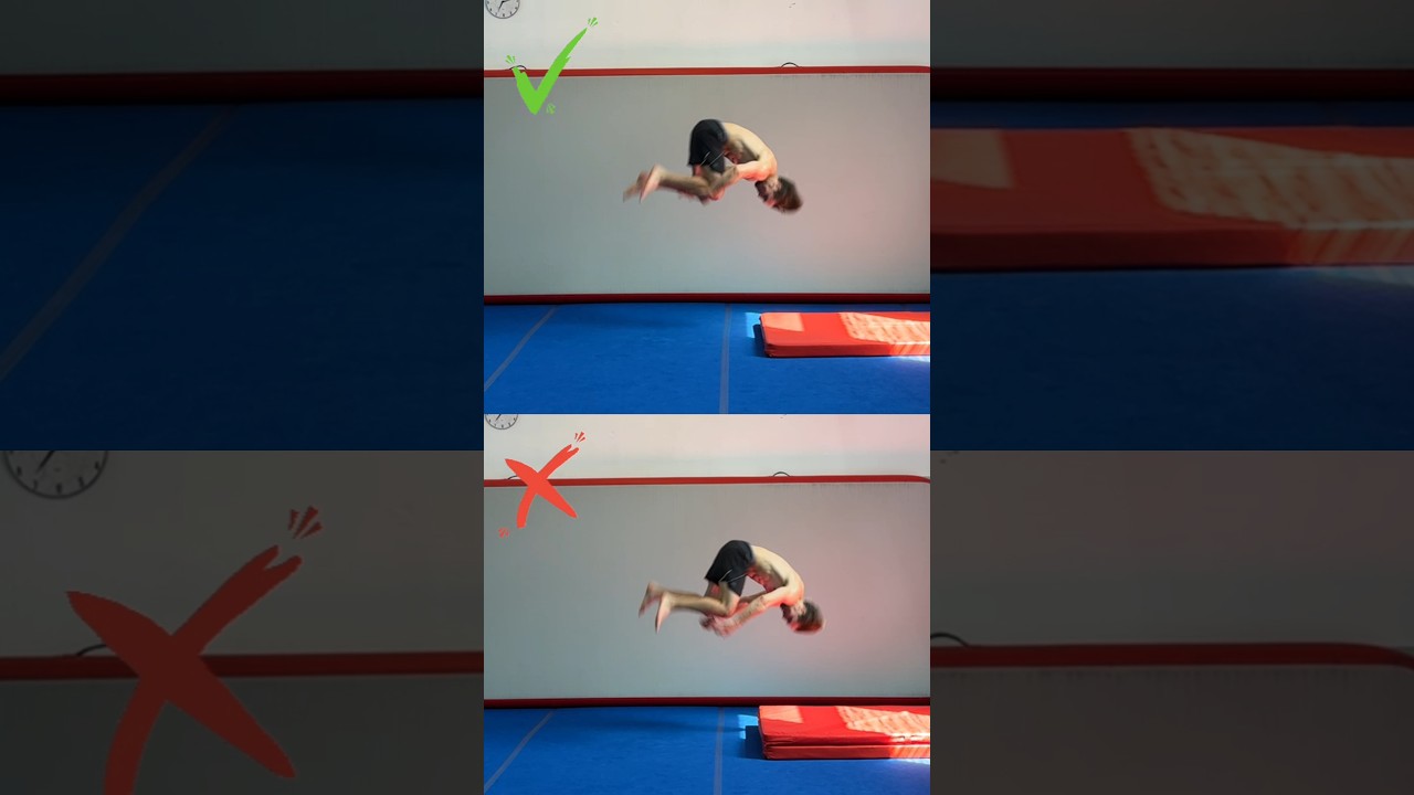 Вот как правильно делать переднее сальто #frontflip  #обучение #тренер  #каксделать