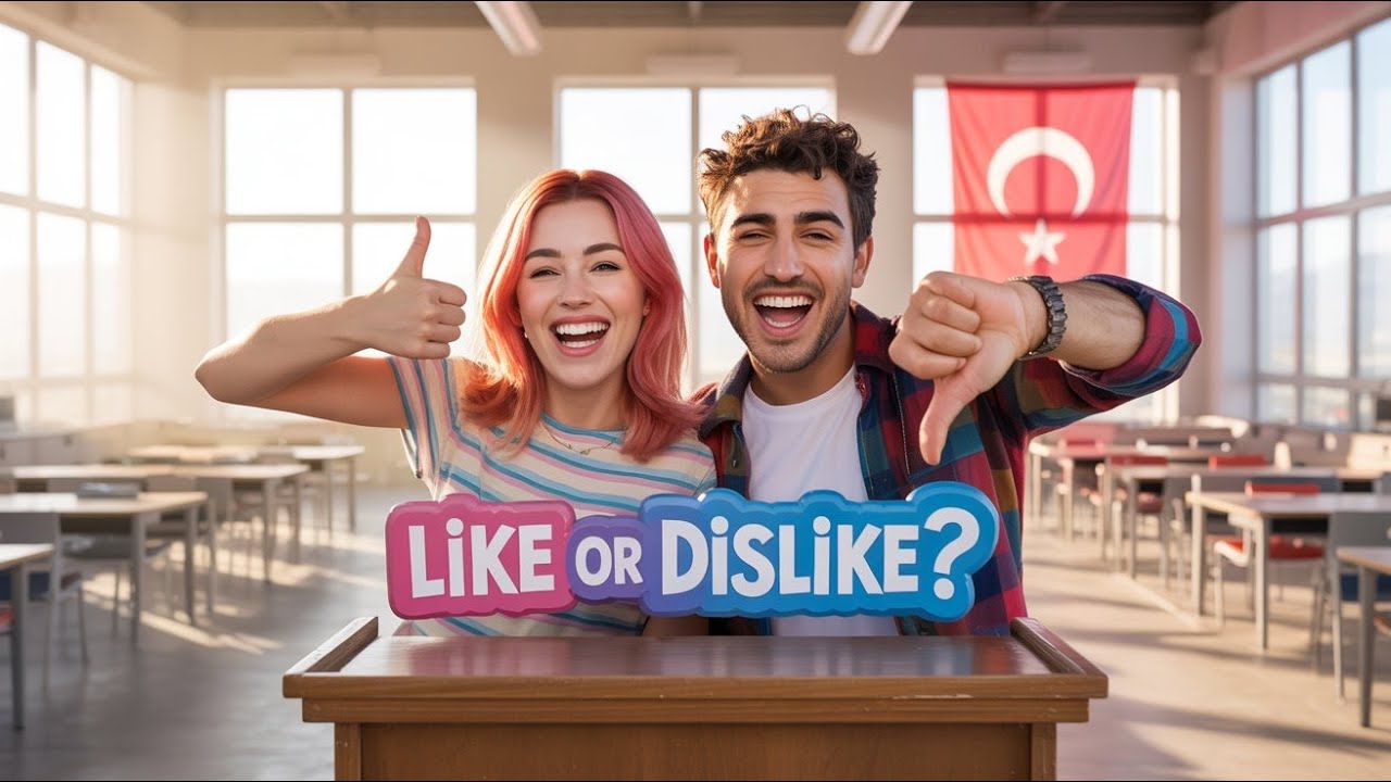Lesson 5 – Learn Turkish: 20 Real-Life Phrases About Likes & Dislikes (+ Bonus Humor!)