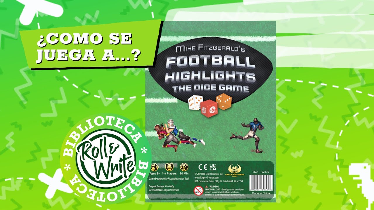 Como se Juega a Football Highlights: The Dice Game en castellano (Juego de Mesa Roll & Write )