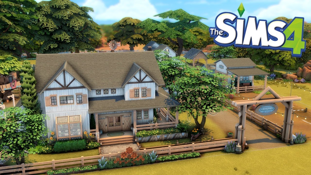 👩🏻‍🌾 Giant Family Farm & Horse Ranch 🐴 | Sims 4 Stop Motion build | NoCC | on Red Roan Field